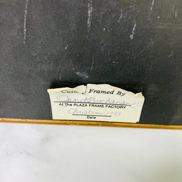 Rejoice Cross Stitch Framed Needlepoint Vintage Wall Decor 17x11 Rainbow 80s - Picture 9 of 9